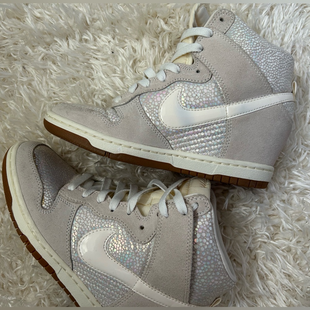 Nike High-Top Sneakers with Iridescent Accents